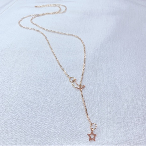 ❣️$25/3❣️ Crescent Moon and Star Gold Plated Necklace - Picture 7 of 14